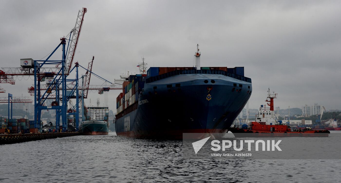 FESCO Diomid cargo ship arrives in Vladivostok