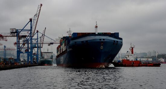 FESCO Diomid cargo ship arrives in Vladivostok