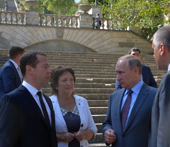 Russian President Vladimir Putin's and Russian Prime Minister Dmitry Medvedev's working visit to South administrative district