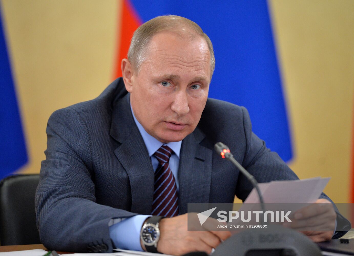 Russian President Vladimir Putin's and Russian Prime Minister Dmitry Medvedev's working visit to South administrative district