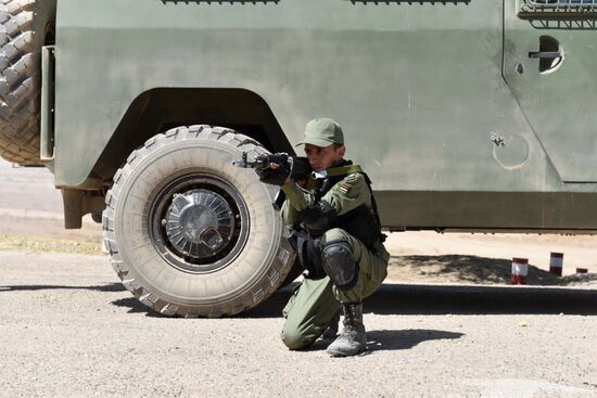 Сombined exercise of Russian military post and military forces of Tajikistan