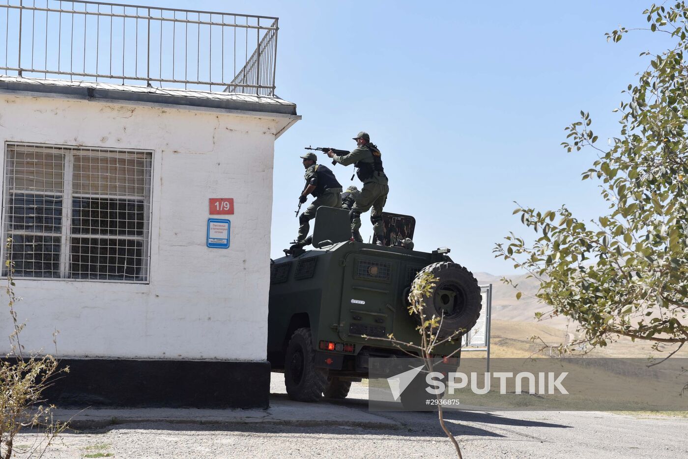 Сombined exercise of Russian military post and military forces of Tajikistan