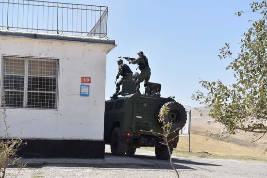 Сombined exercise of Russian military post and military forces of Tajikistan