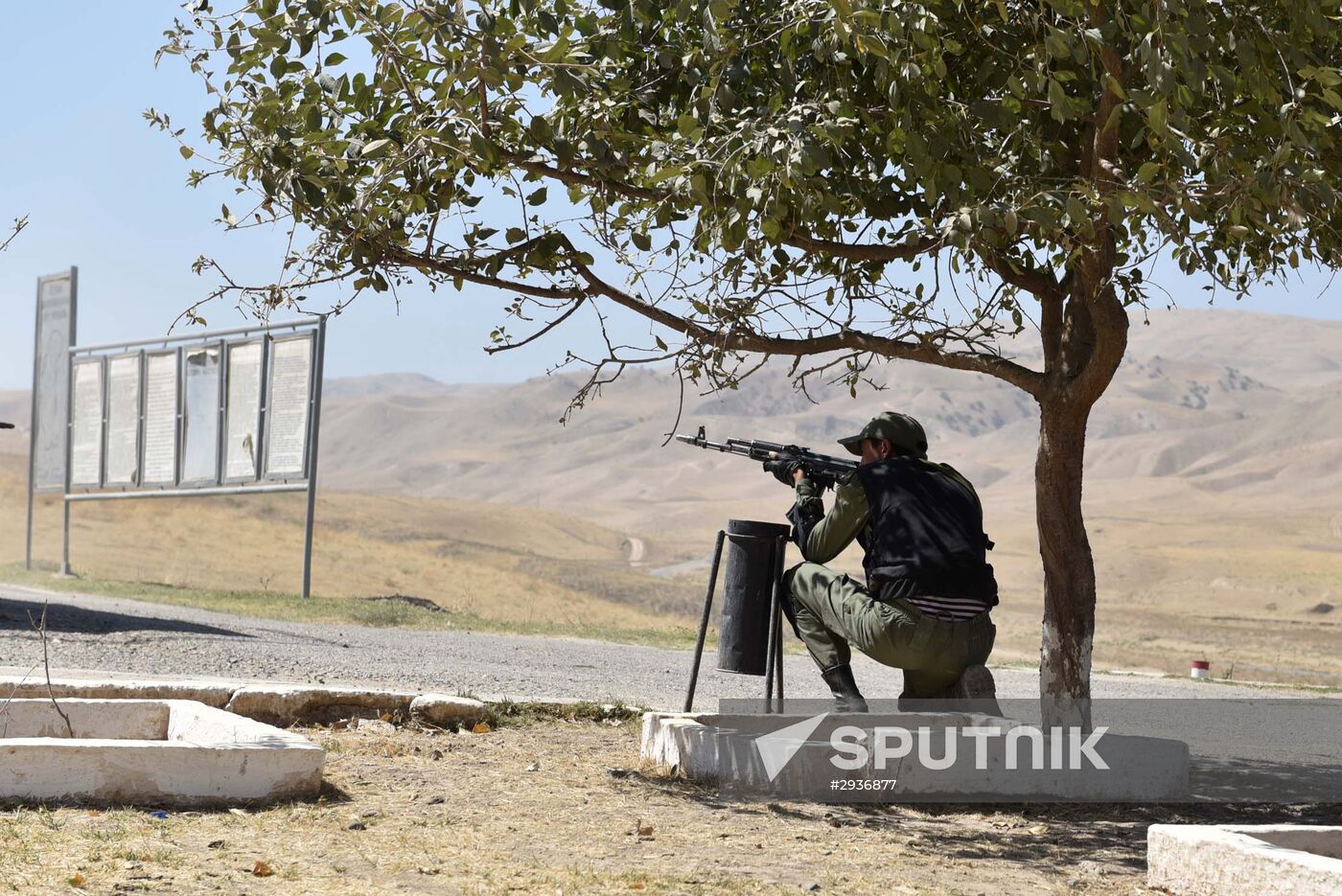 Сombined exercise of Russian military post and military forces of Tajikistan