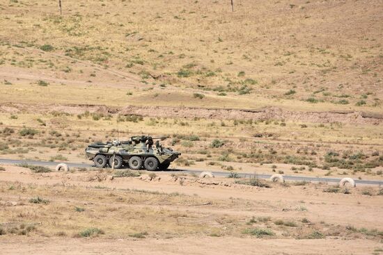 Сombined exercise of Russian military post and military forces of Tajikistan