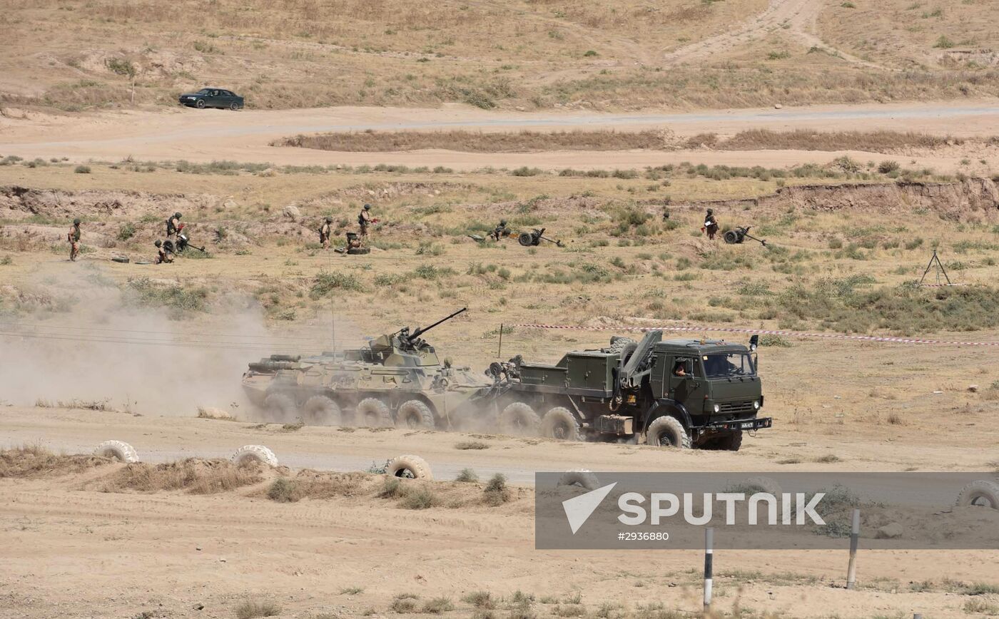 Сombined exercise of Russian military post and military forces of Tajikistan