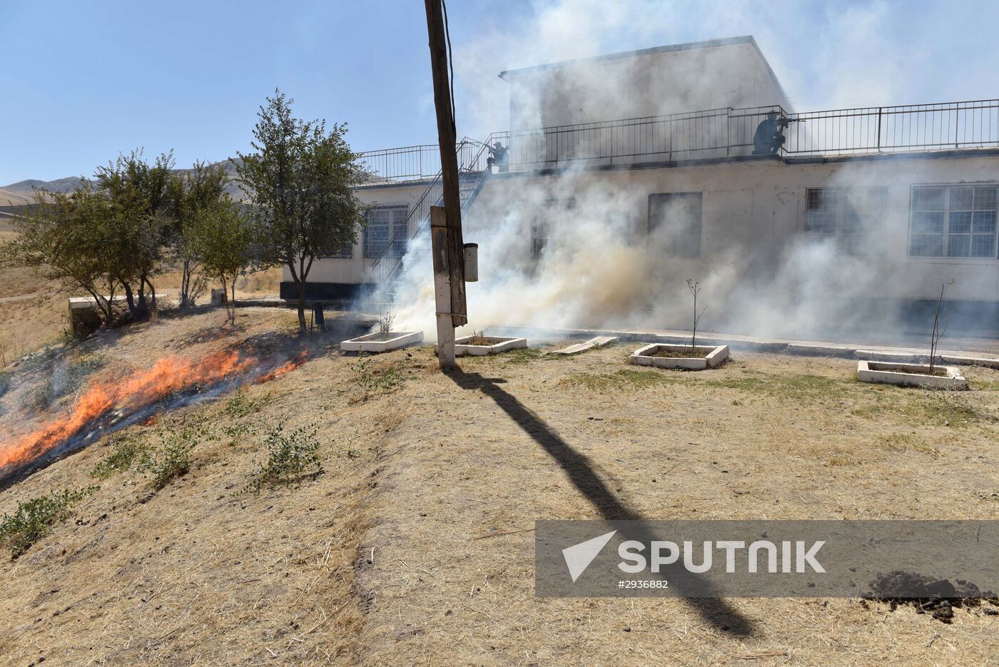 Сombined exercise of Russian military post and military forces of Tajikistan