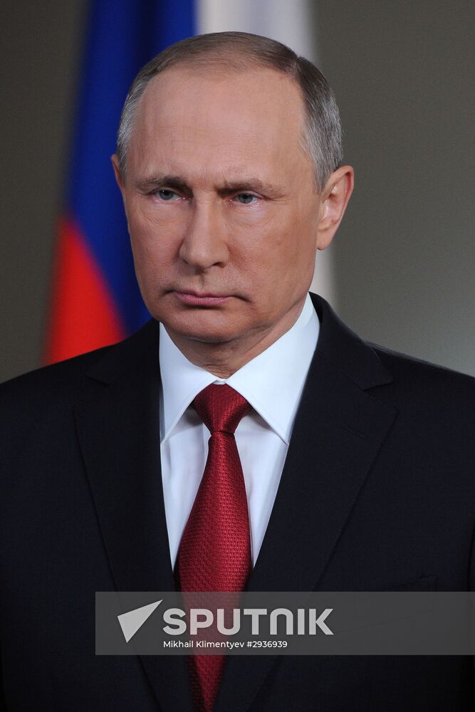 Russian President Vladimir Putin addresses the nation ahead of parliamentary elections