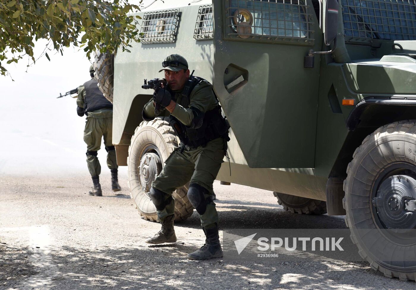 Сombined exercise of Russian military post and military forces of Tajikistan
