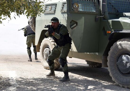 Сombined exercise of Russian military post and military forces of Tajikistan