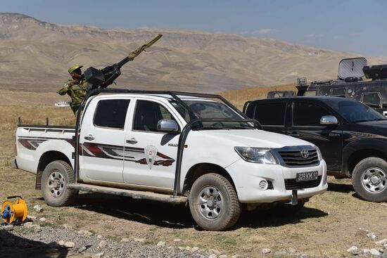 Сombined exercise of Russian military post and military forces of Tajikistan