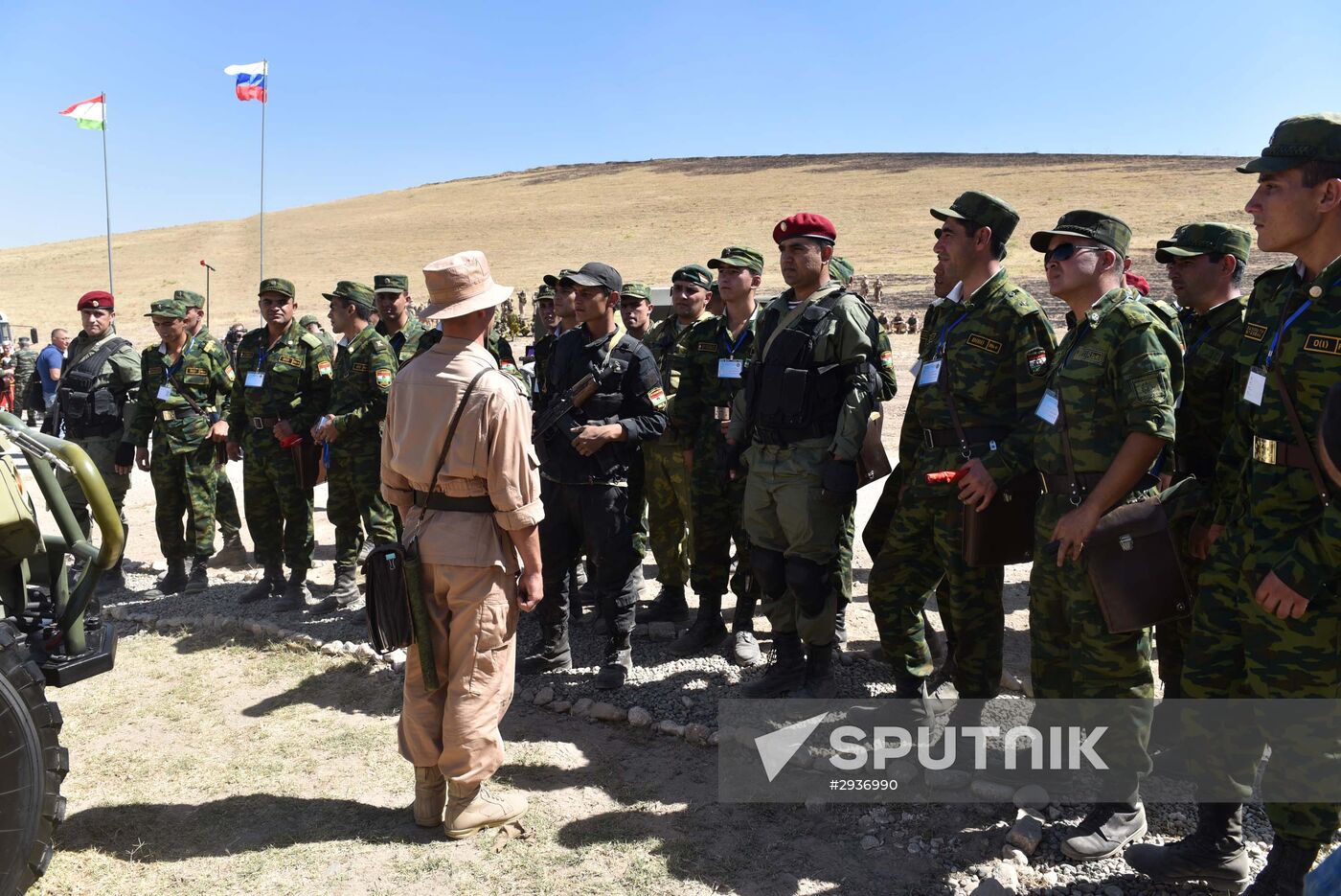 Сombined exercise of Russian military post and military forces of Tajikistan