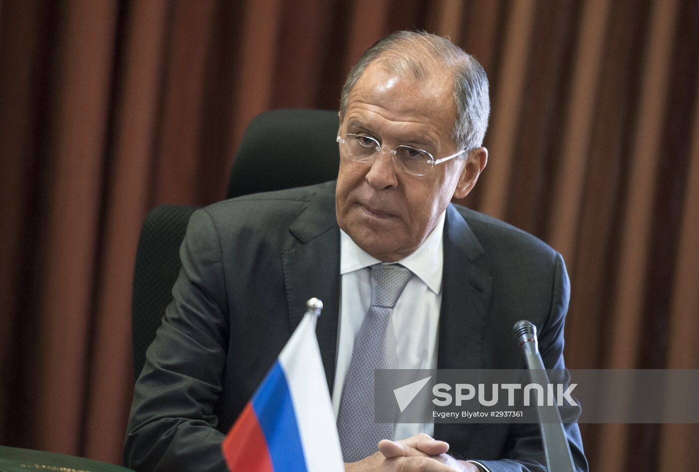 Russian Foreign Minister Sergei Lavrov takes part in CIS Council of Foreign Ministers