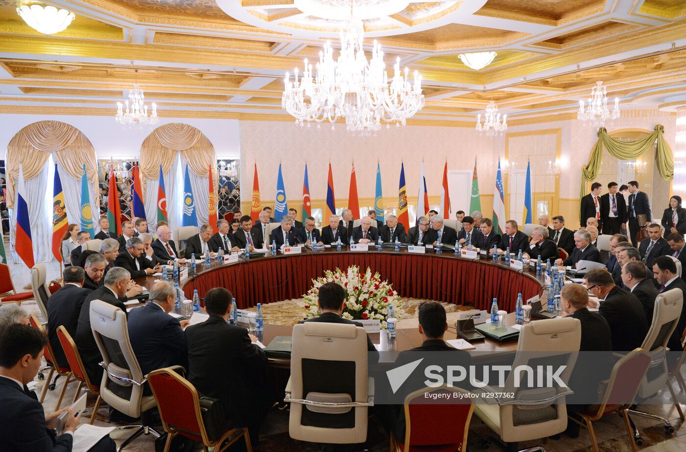 Russian Foreign Minister Sergei Lavrov takes part in CIS Council of Foreign Ministers