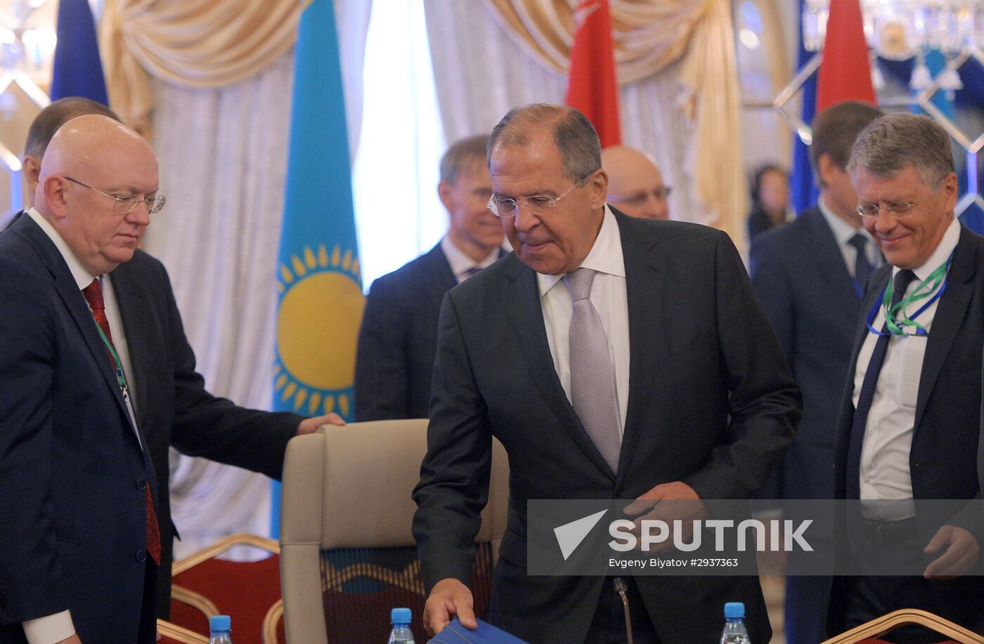 Russian Foreign Minister Sergei Lavrov takes part in CIS Council of Foreign Ministers