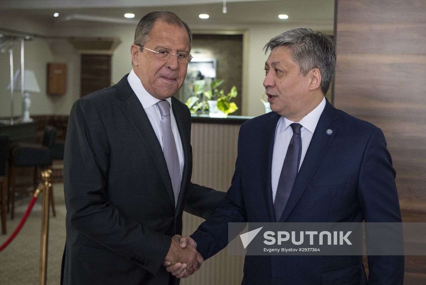 Russian Foreign Minister Sergei Lavrov takes part in CIS Council of Foreign Ministers