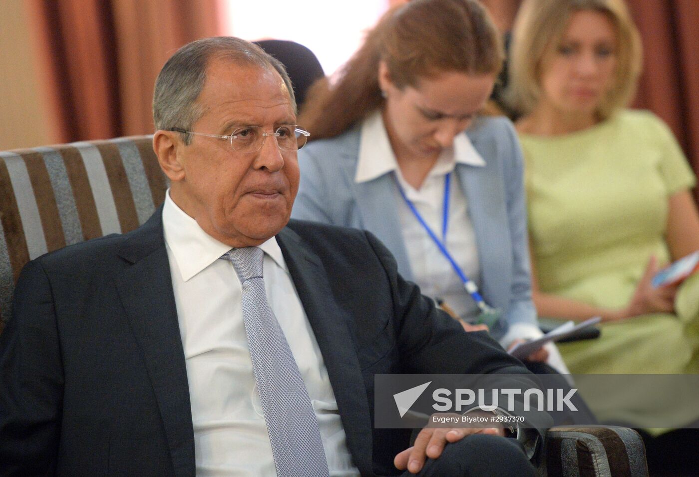 Russian Foreign Minister Sergei Lavrov takes part in CIS Council of Foreign Ministers
