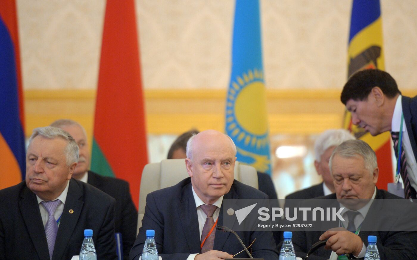 Russian Foreign Minister Sergei Lavrov takes part in CIS Council of Foreign Ministers