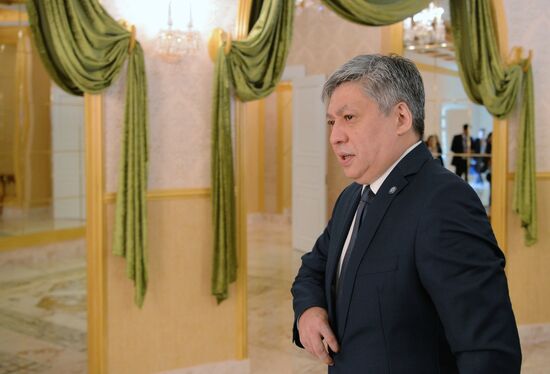 Russian Foreign Minister Sergei Lavrov takes part in CIS Council of Foreign Ministers
