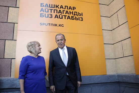 Foreign Minister Sergei Lavrov attends opening ceremony of Sputnik editorial center in Bishkek