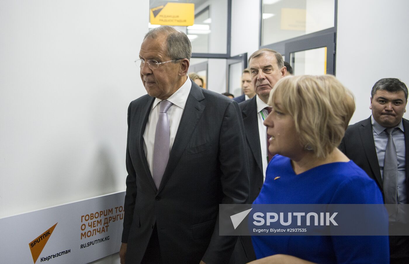 Foreign Minister Sergei Lavrov attends opening ceremony of Sputnik editorial center in Bishkek