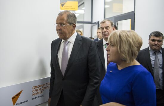 Foreign Minister Sergei Lavrov attends opening ceremony of Sputnik editorial center in Bishkek