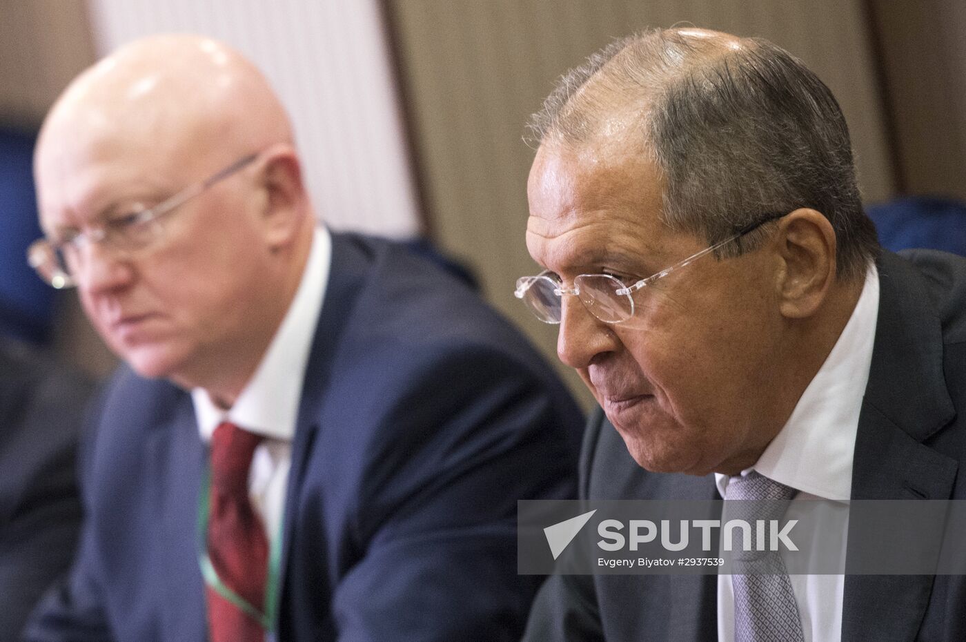 Russian Foreign Minister Sergei Lavrov takes part in CIS Council of Foreign Ministers