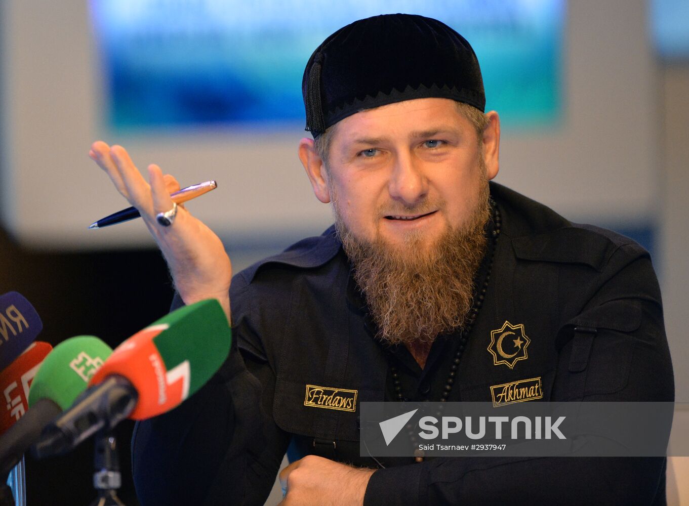 Head of Chechen Republic Ramzan Kadyrov gives press conference