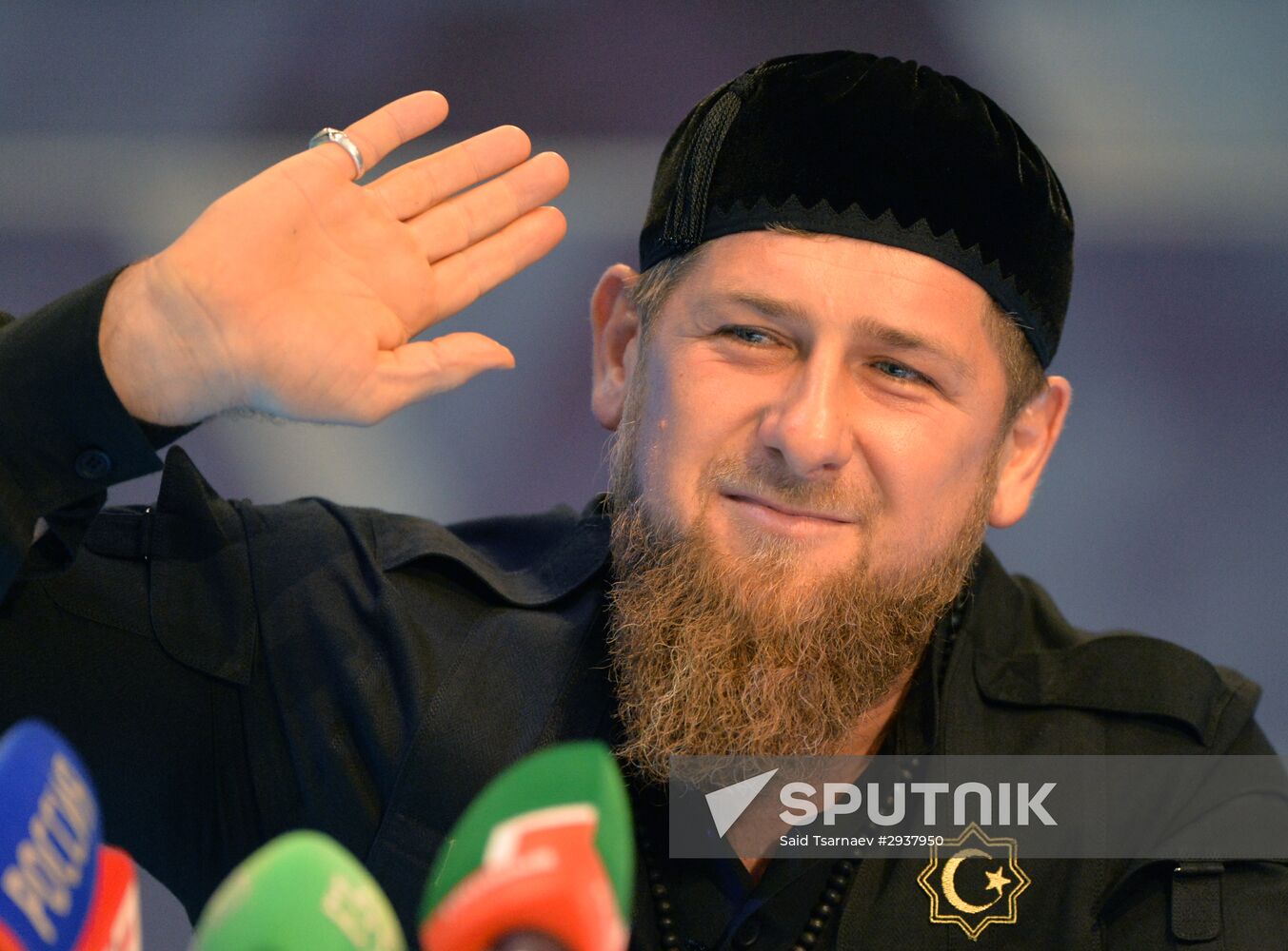 Head of Chechen Republic Ramzan Kadyrov gives press conference