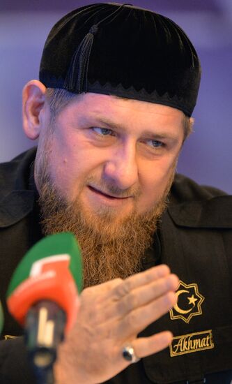Head of Chechen Republic Ramzan Kadyrov gives press conference