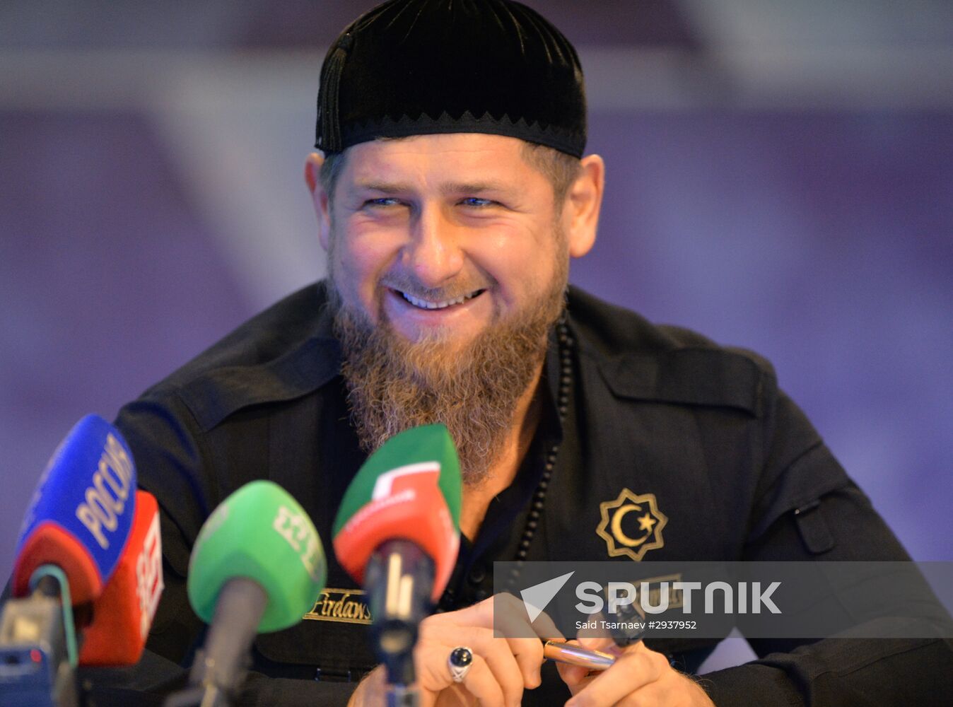 Head of Chechen Republic Ramzan Kadyrov gives press conference