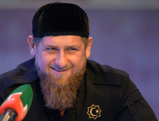 Head of Chechen Republic Ramzan Kadyrov gives press conference