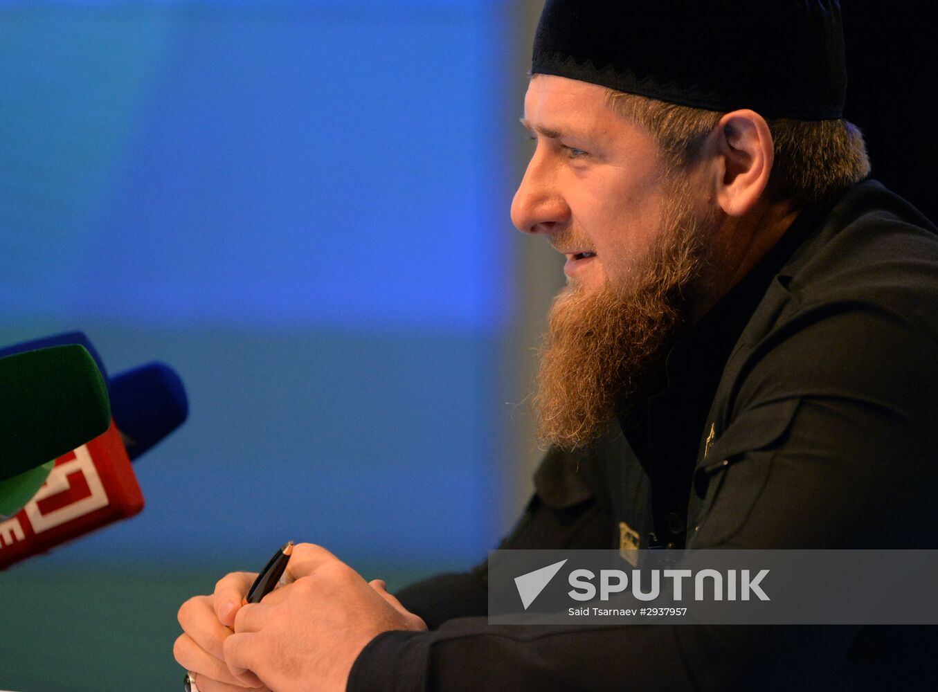 Head of Chechen Republic Ramzan Kadyrov gives press conference