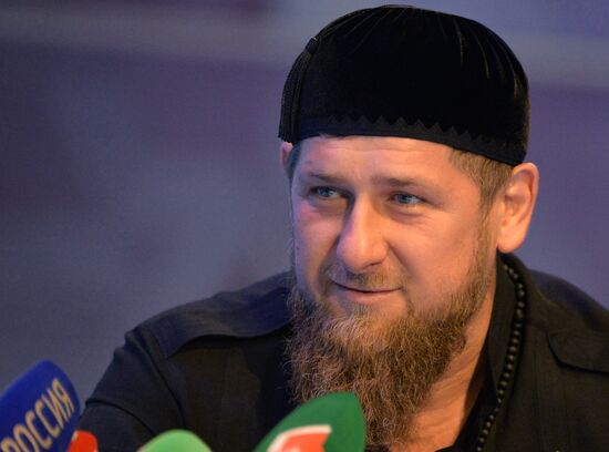 Head of Chechen Republic Ramzan Kadyrov gives press conference