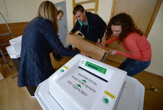 Polling stations prepare for elections