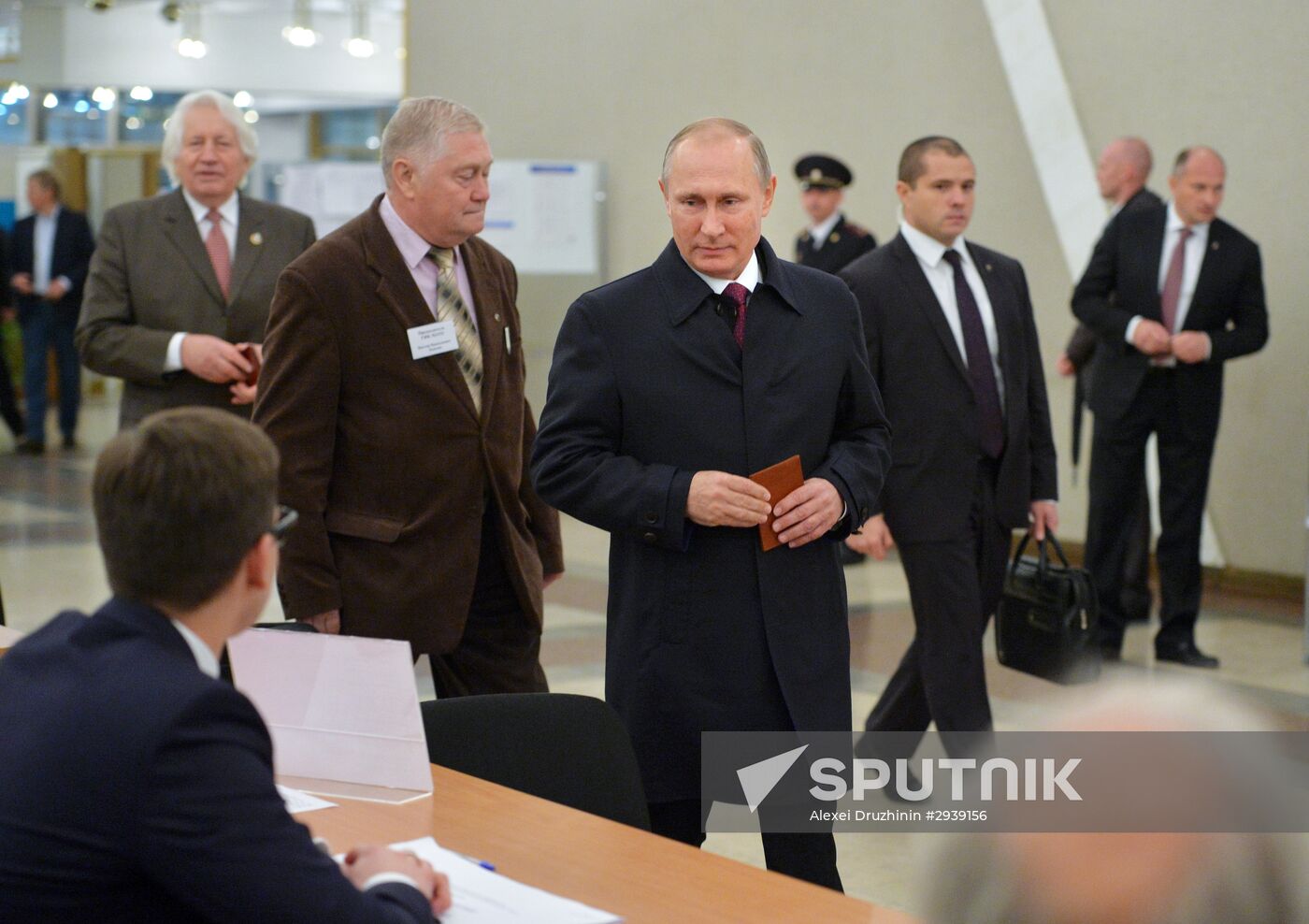 President Vladimir Putin votes on general election day