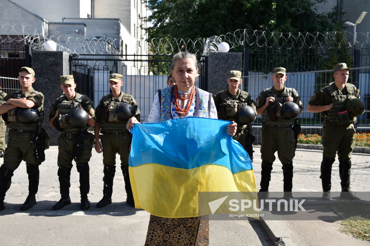 Nationalist rally outside Russian diplomatic missions in Ukraine