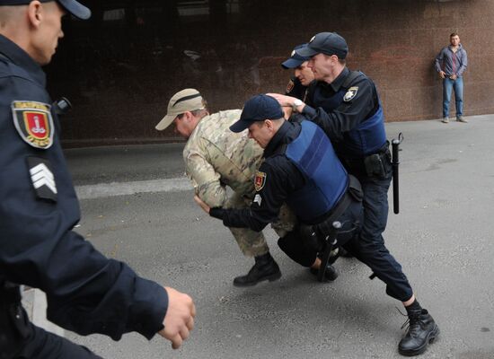 Nationalist rally outside Russian diplomatic missions in Ukraine