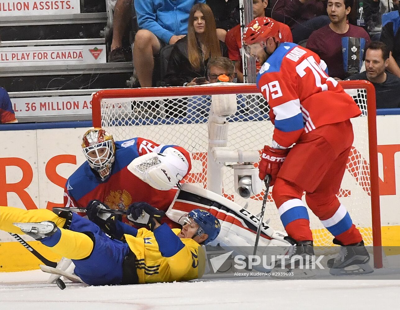 2016 World Cup of Hockey. Sweden vs. Russia