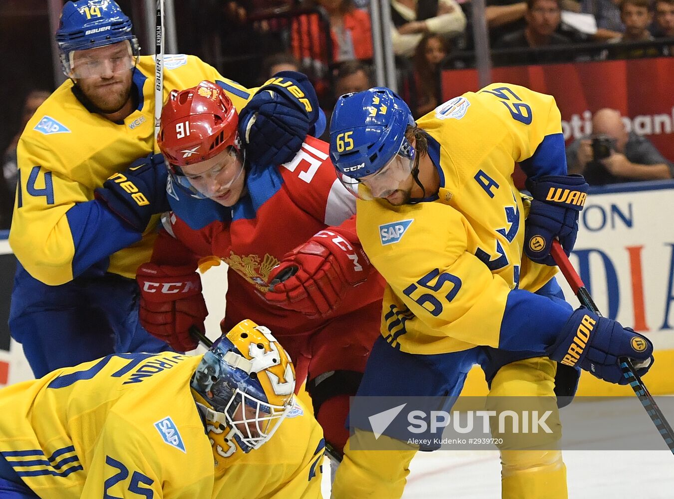 World Cup of Hockey. Sweden vs. Russia