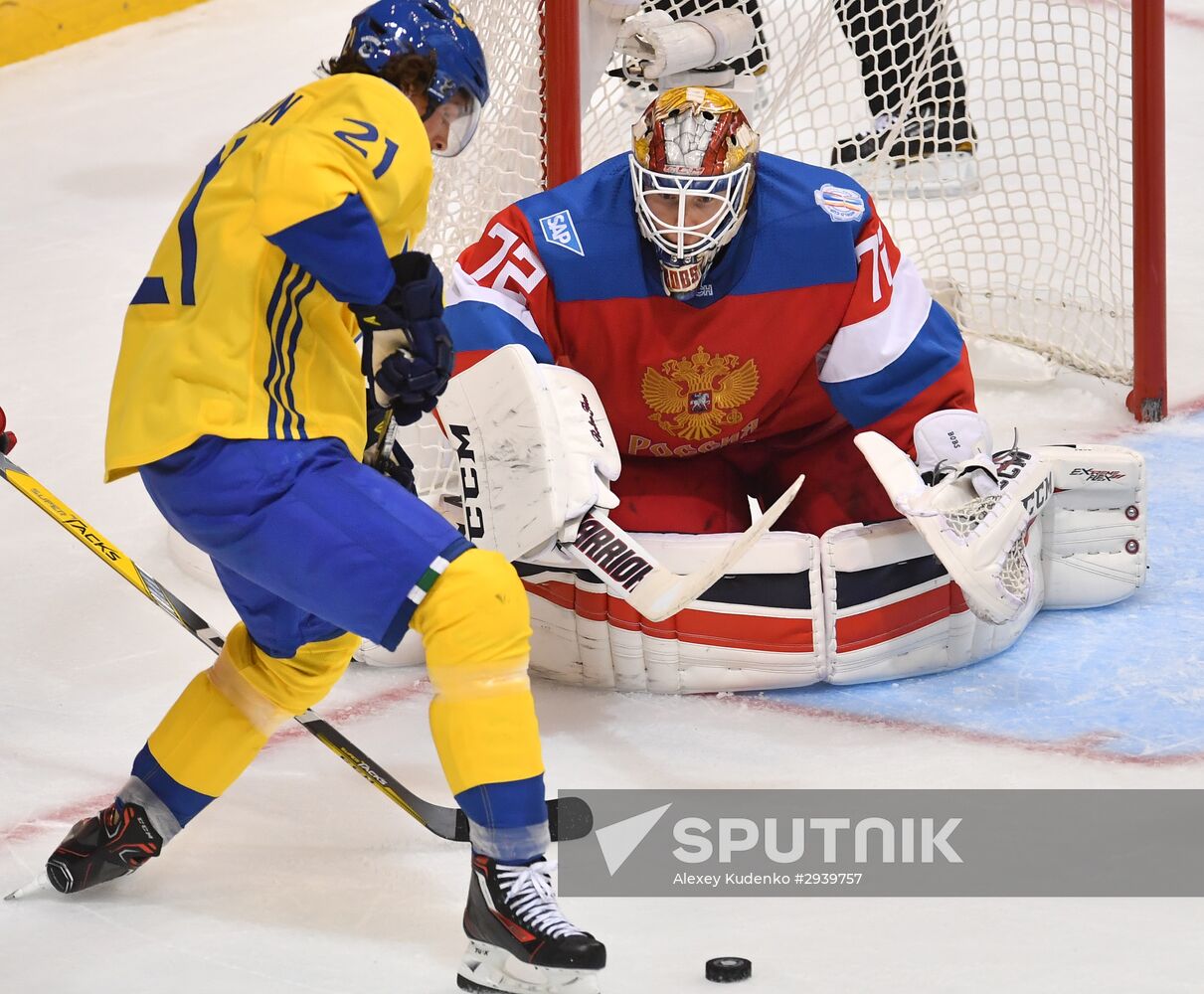 World Cup of Hockey. Sweden vs. Russia