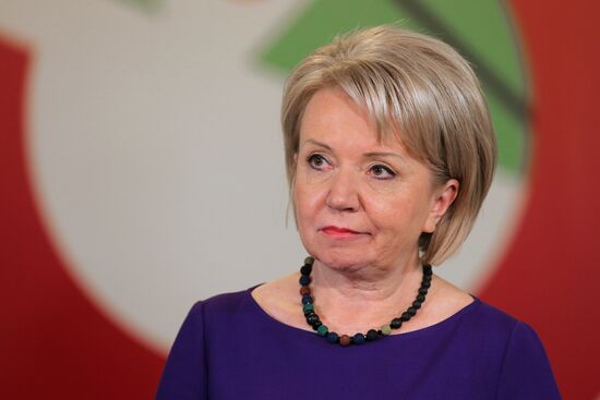 Yabloko party news conference following elections