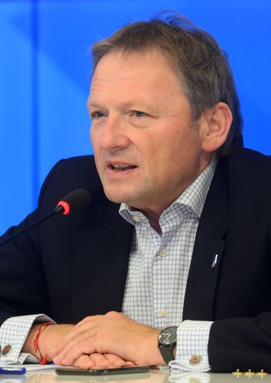Boris Titov, leader of the Party of Growth, holds news conference on election results