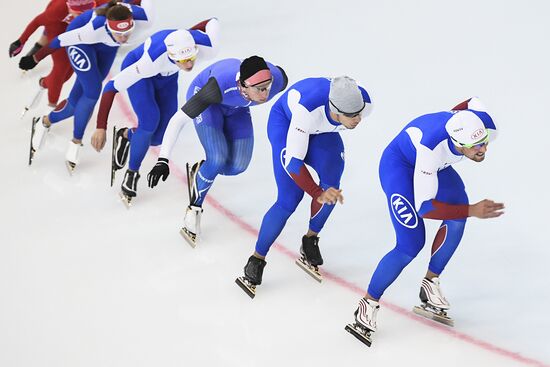 Training session by Russian speed skating team