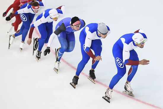 Training session by Russian speed skating team