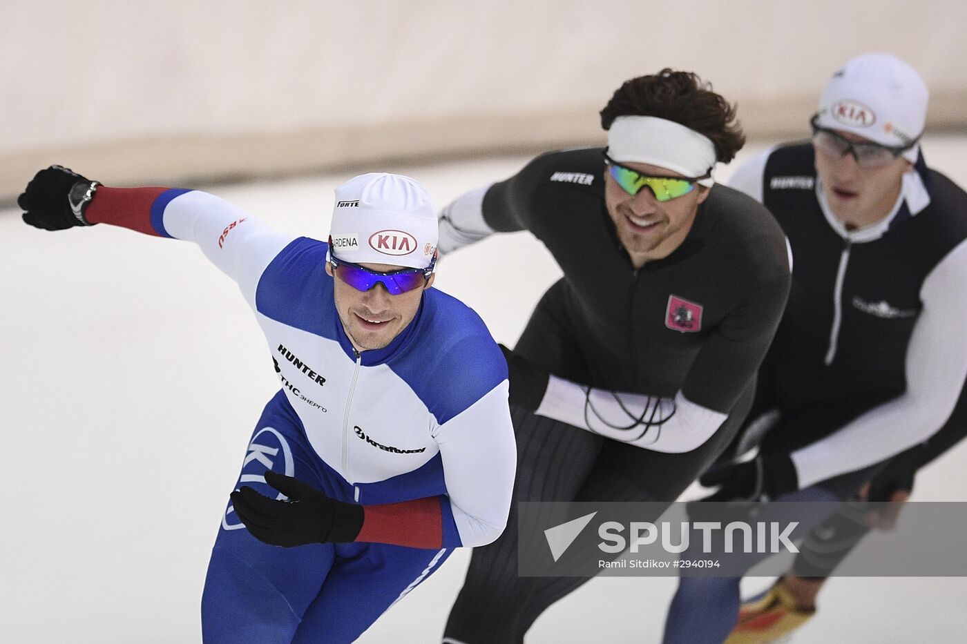 Training session by Russian speed skating team