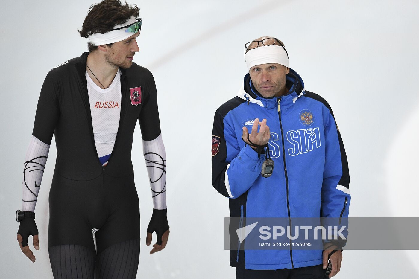 Training session by Russian speed skating team