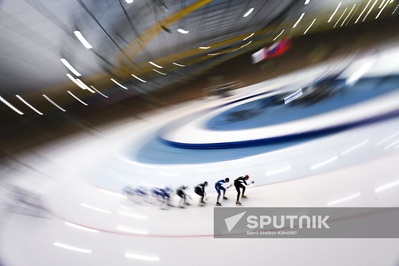 Training session by Russian speed skating team