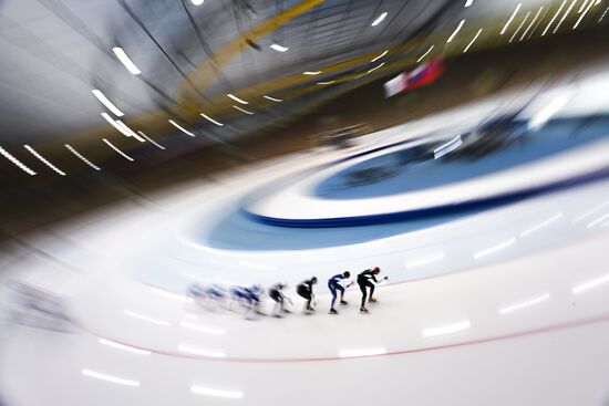 Training session by Russian speed skating team