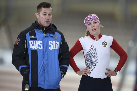 Training session by Russian ice skating team